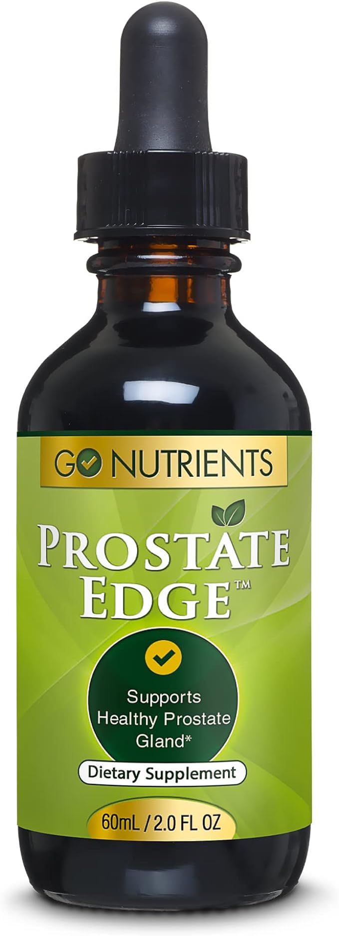 Go Nutrients Prostate Edge Prostate Support Supplement for Mens Health with Pygeum, Saw Palmetto Extract, Stinging Nettle Root & More Reduce Bathroom Trips, Better Bladder Emptying 2oz | 48 Servings