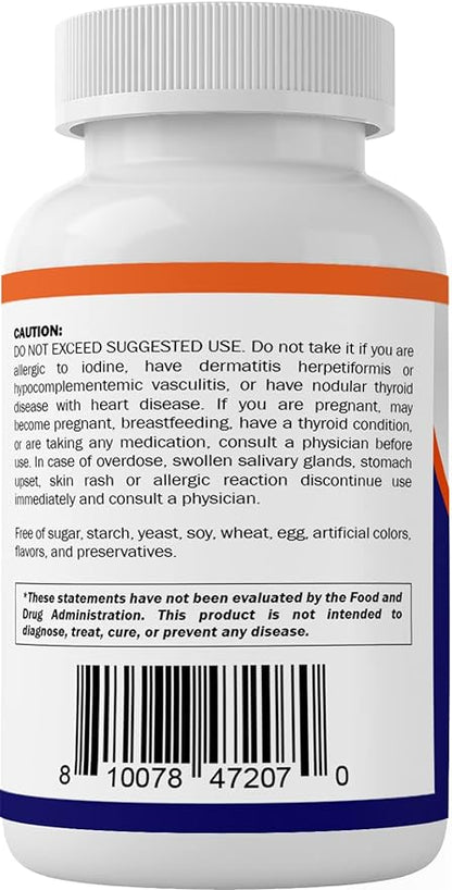 Vitamatic Potassium Iodide 65 mg per Serving - 60 Tablets - Thyroid Support - KI Pills (60 Count (Pack of 2))