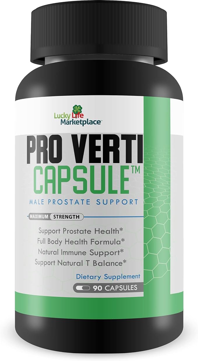 Pro Verti Capsule - Male Prostate Support - Promote Prostate Health & Normal Prostate Size - Support Healthy Hormone Production & Urine Flow - Aid Full Body Health & Healthy Prostate Function