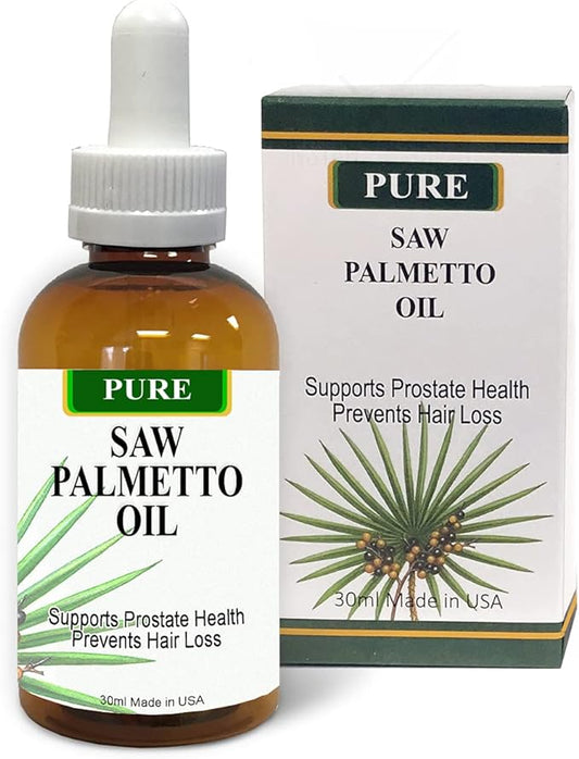 Pure Saw Palmetto Oil Organic Natural 60-90-day Supply Unlike Inefficient Powders Support Prostate Health Sleep Better Reduce Frequent Urination DHT Blocker Stop Hair Loss (1 Fl Oz)