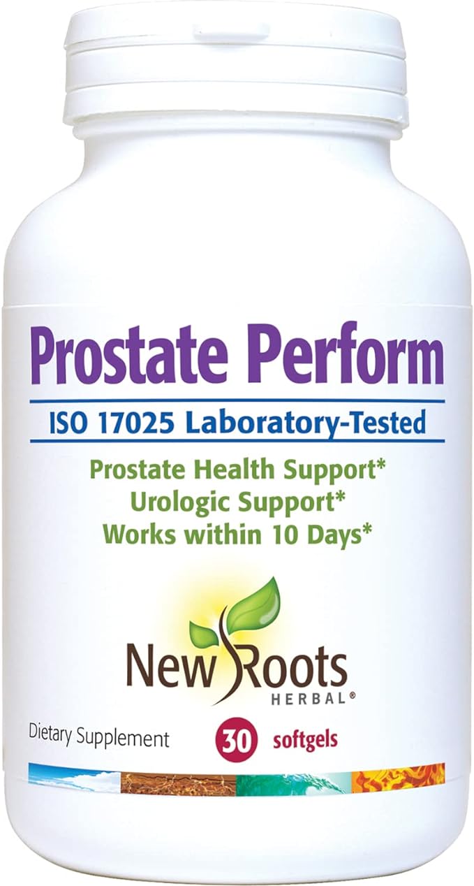 NEW ROOTS HERBAL Prostate Perform Supplement (30 Softgels) Saw Palmetto with Vitamins & Zinc