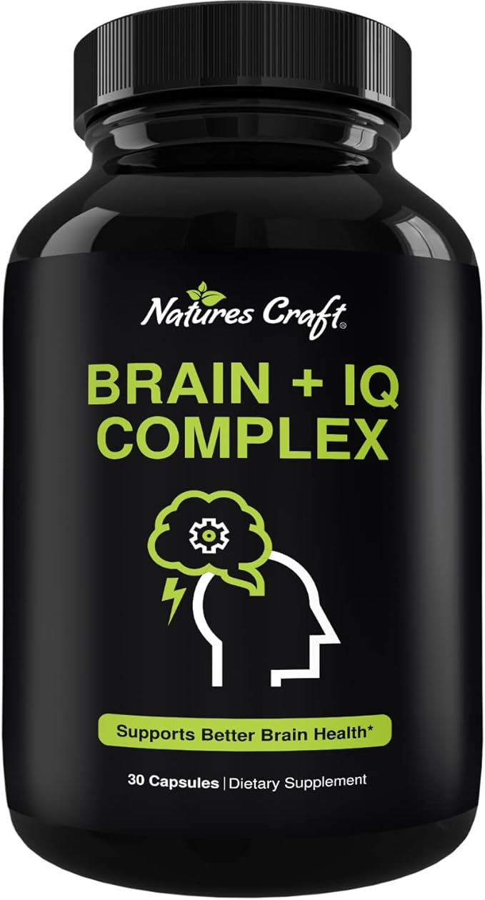 Nootropic Memory Supplement for Brain Support - Memory Pills for Brain Boost and Natural Energy Booster - Vitamin B 12 Bacopa Monnieri Rhodiola Rosea DMAE Ginkgo Biloba Phosphatidylserine Supplement