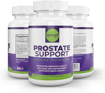 Prostate Support | Formulated with Zinc, Pygeum Bark, and Copper | Saw Palmetto Prostate Supplements for Men | 60 Vegetable Capsules | 30 Day Supply