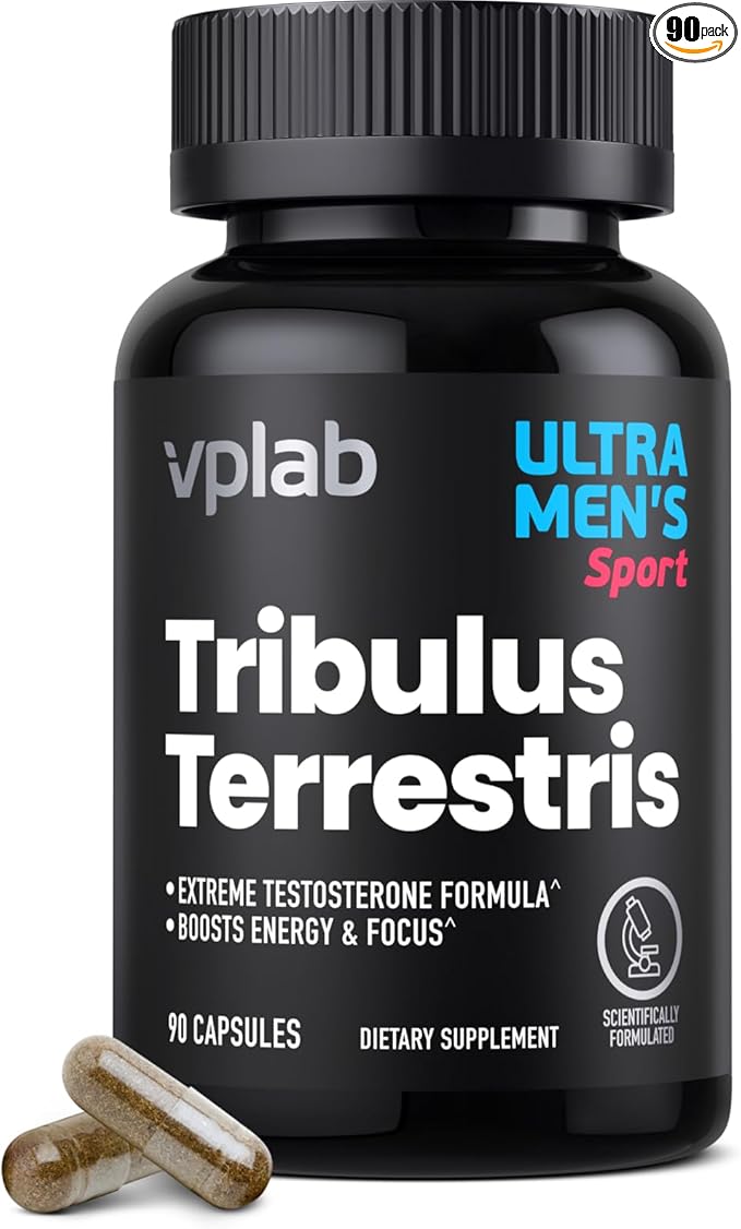 VPLab Ultra Men's Tribulus Terrestris - Daily Multivitamin Supplement for Men with Tribulus Terrestris Extract and Zinc - Supports Levels & Immune System, 90 Capsules