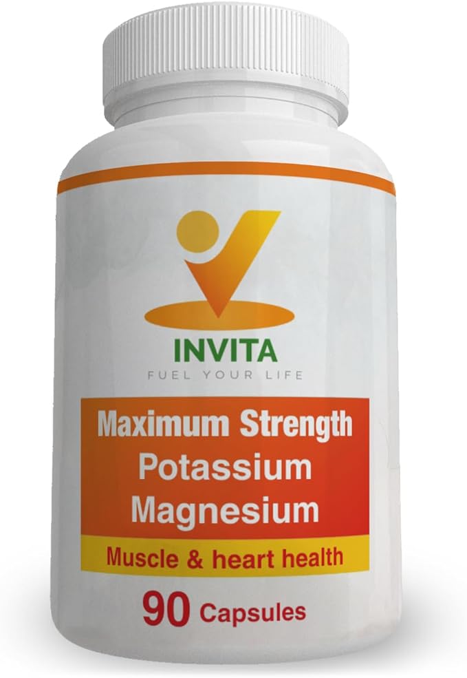 Potassium Magnesium Supplement (90 Capsules) High Absorption Potassium Magnesium Complex with Aspartate & Chloride - Supports Cardiovascular, Muscles & Nerve Health - Non GMO & Gluten Free