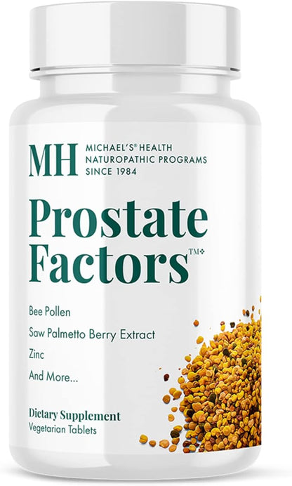 MICHAEL'S Health Naturopathic Programs Prostate Factors - 60 Vegetarian Tablets - Nutrients for The Prostate - Kosher - 30 Servings