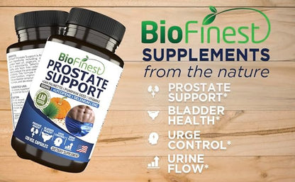 Prostate Support for Men - Saw Palmetto Lycopene Pumpkin Seed Pygeum Zinc Selenium - Healthy Urine Flow Bladder Prostate Vitamin Supplement - Made in USA (120 Veg. Capsule)