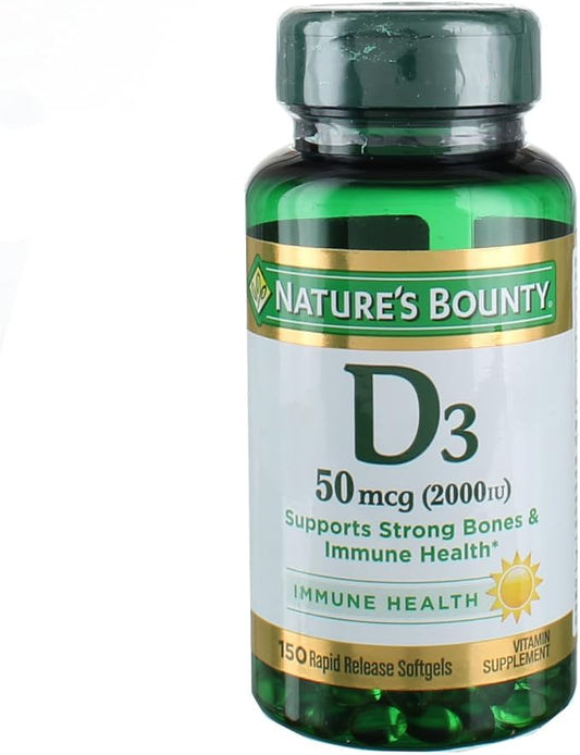 Nature's Bounty Vitamin D3 2000 IU Softgels 150 ea