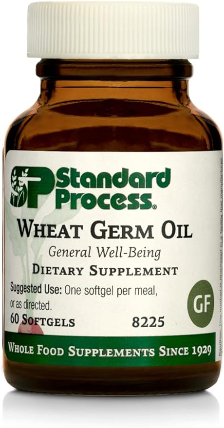 Standard Process Wheat Germ Oil - Whole Food Exercise, Antioxidant and Immune Support with Wheat Germ Oil - 60 Softgels