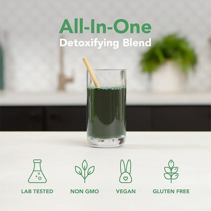 WILD GREENS | Organic Powder — Spirulina, Chlorella, Ashwagandha, Maca Root & Reishi Mushroom | Enjoy a Healthy, 100% Natural Diet with The Added Boost of Adaptogens — 20 Servings