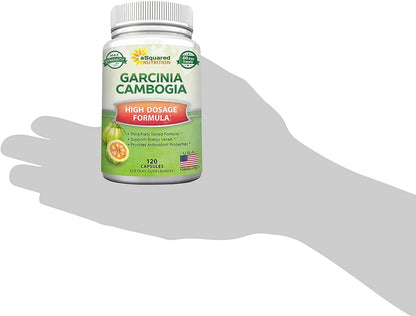 100% Pure Garcinia Cambogia Extract - 120 Capsules, Ultra High Strength HCA, Natural Weight Loss Diet Pills XT, Best Extreme Fat Burner Slim & Detox Max, Premium Blocker for Men & Women, Made in USA