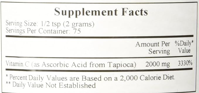 Ecological Formulas - Vitamin C from Tapioca 150 gms [Health and Beauty]