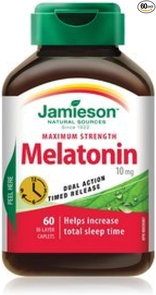 Jamieson Melatonin 10 mg Timed Release Dual Action, 60 caps