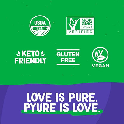 Pyure Organic Stevia Powder Extract | 100% Stevia No Fillers, Stevia Concentrate 300x Sweeter than Sugar | No Additives, Pure Stevia Extract Sugar Substitute, Micro-Spoon Included | 1,000 Servings