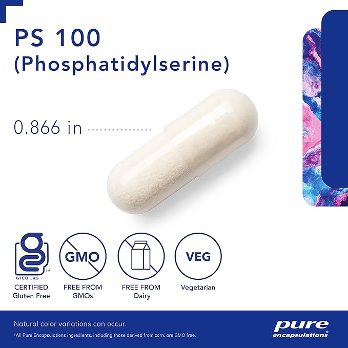 Pure Encapsulations PS 100 | Phosphatidylserine Amino Acid Supplement for Brain and Memory* | 60 Capsules