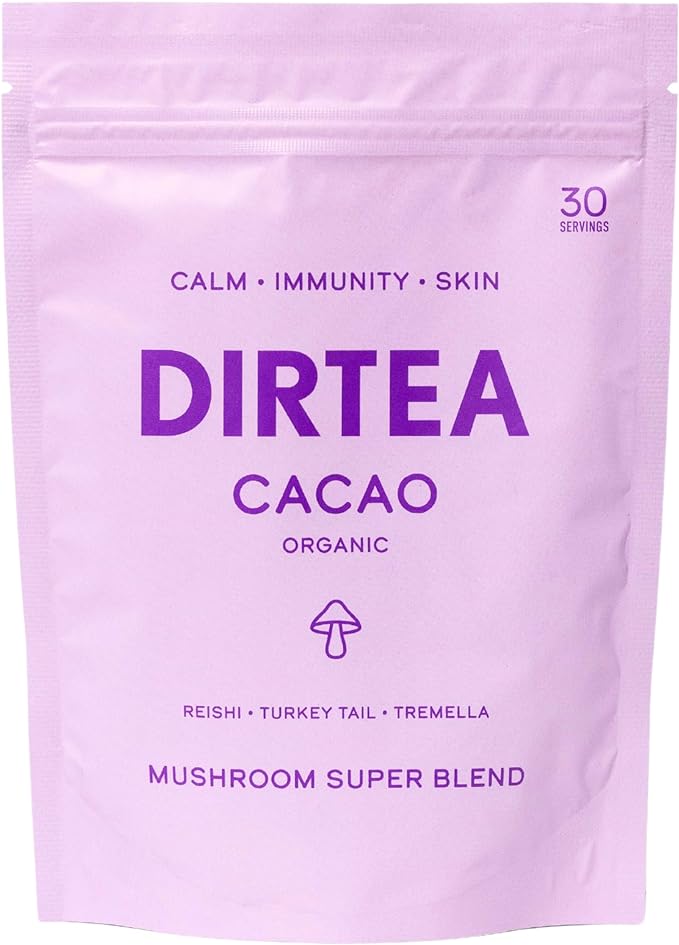 Mushroom Cacao Blend | 100% Organic | Vegan | Non GMO | Supports Immune Health | Promotes Deep Sleep & Focus | with Lion's Mane, Tremella, Reishi, MCT and Moringa | 180g - 30 Servings