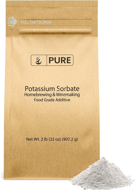 Pure Original Ingredients Potassium Sorbate (2 lb) Homebrewing & Winemaking, Food Grade Additive & Preservative