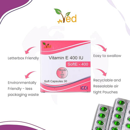 Ved Vitamin-E 400 IU SOFTGEL Capsule (15X2)