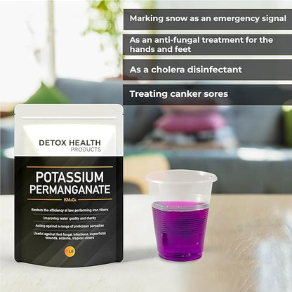 Potassium ~ Permanganet - Free Flowing Powder - Detox Health Products - 32 OZ