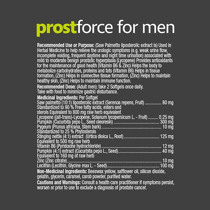 Prairie Naturals Prost Force Prostate Support for Men 60 softgels, 60 Count