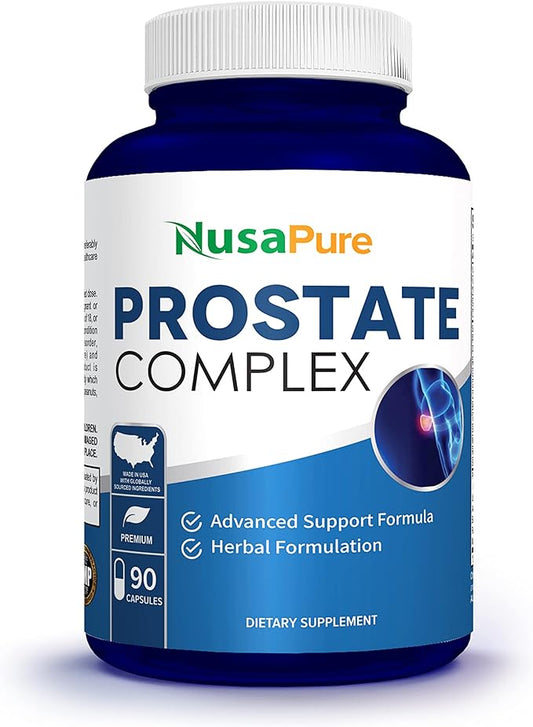 NusaPure Saw Prostate Palmetto Complex (Plant Sterol Complex, Nettle Root, Pygeum Bark, Graviola) - 90 Capsules