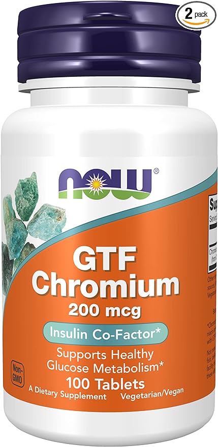 GTF Chromium 200mcg 100 Tablets (Pack of 2)