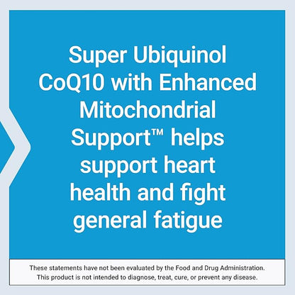 Life Extension Super Ubiquinol CoQ10 with Enhanced Mitochondrial Support, heart health supplement, maximum absorption, 50 mg, non-GMO, gluten-free, 30 softgels