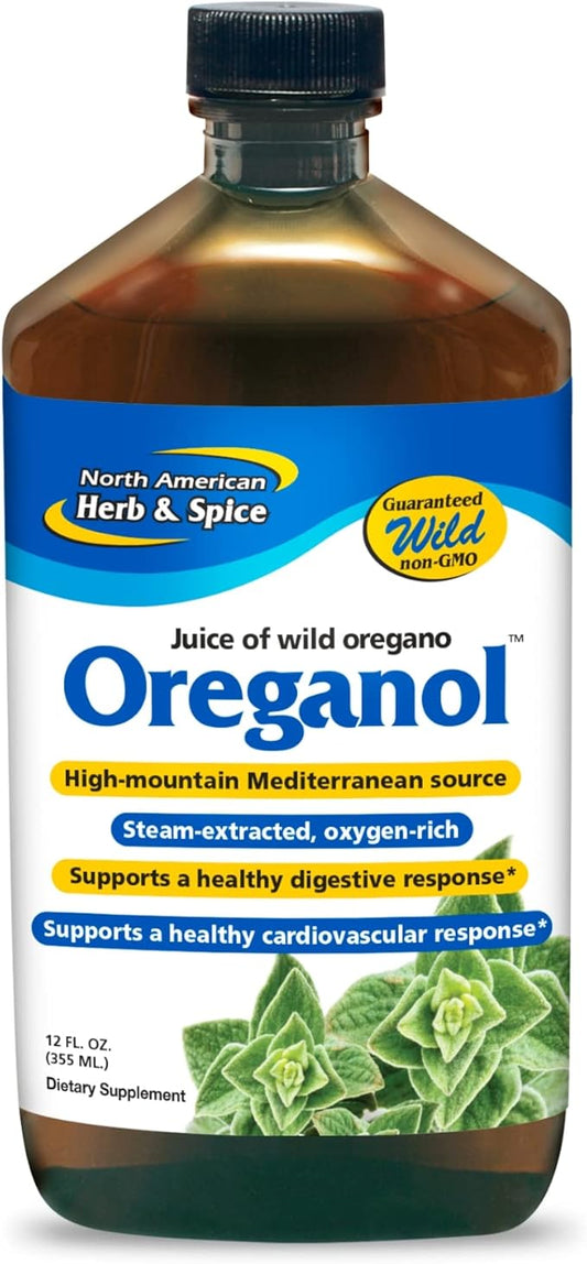 NORTH AMERICAN HERB & SPICE Oreganol P73 Juice - 12 fl oz - Wild Oregano Oil - Heart & Digestive Health - Kidney, Pancreas & Liver Support - Non-GMO - 173 Servings