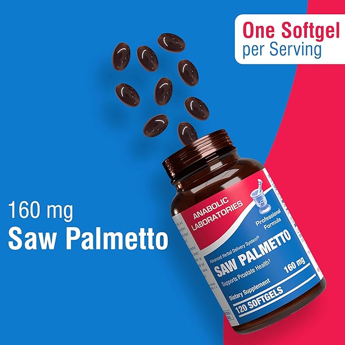 Anabolic Laboratories Saw Palmetto for Men - 160 mg of Saw Palmetto Berry Extract for Hair Loss and Urinary and Prostate Health