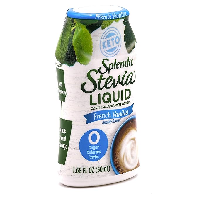 SPLENDA Stevia Liquid Zero Calorie Sweetener Drops, French Vanilla, 1.68 Fl Oz Bottle (Pack of 3)