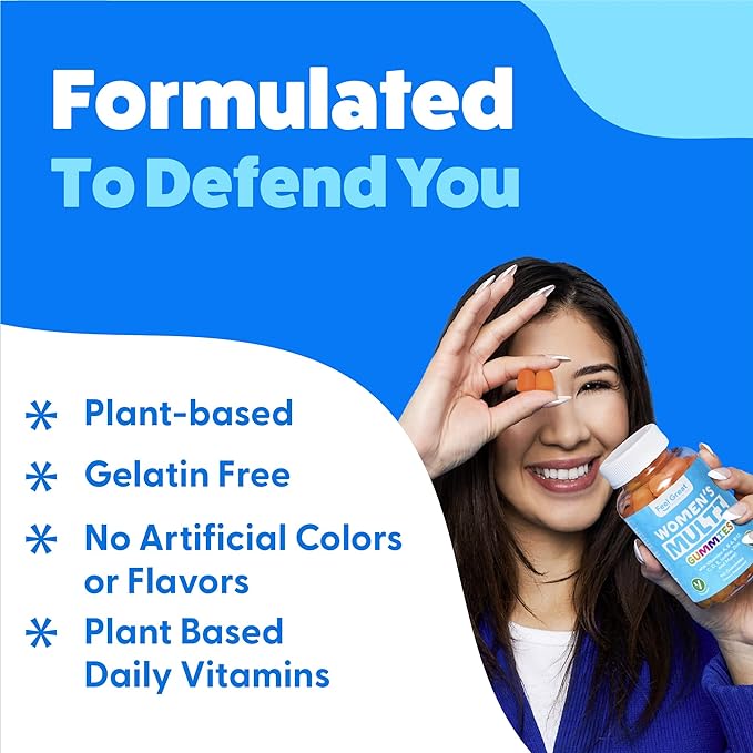 Multivitamin Gummy for Women by Feel Great Vitamin Co | Multi Chewable Gummy Supplement with Vitamin A, B-6, B-12, C, D, E, Biotin, Choline, Folic Acid, Zinc & More