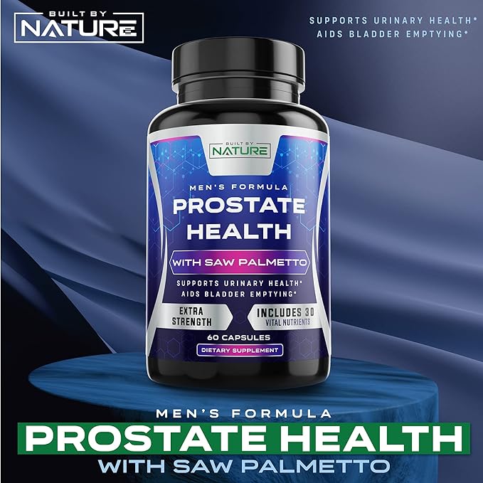 Saw Palmetto for Men - Prostate Health Supplement Extract, Non-GMO, Gluten-Free, Supports Prostate & Urinary Health, Aids Bladder Emptying, Helps Reduce Inflammation & Balding, 60 Capsules