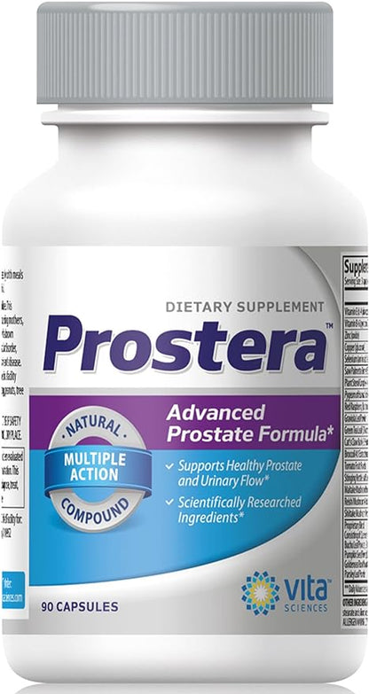 Prostate Supplement for Men with Saw Palmetto | Multi Action Prostate Health Formula Mens Prostate Vitamin, Prostera | Extra Strength Urinary Bladder Control Prostate Supplements