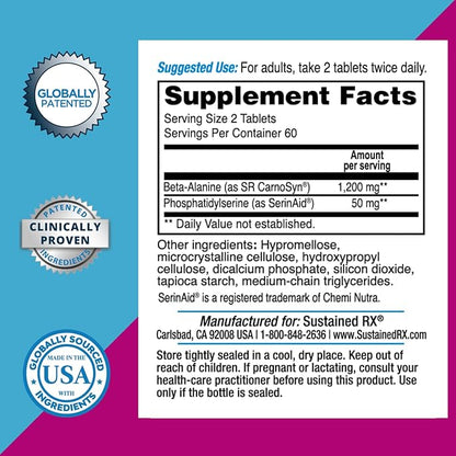 Complete Memory Support Supplement for Brain Health, Enhanced Memory Recall & Cognitive Performance, Clinically Proven | Sustained Release Beta-Alanine & SerinAid Phosphatidylserine