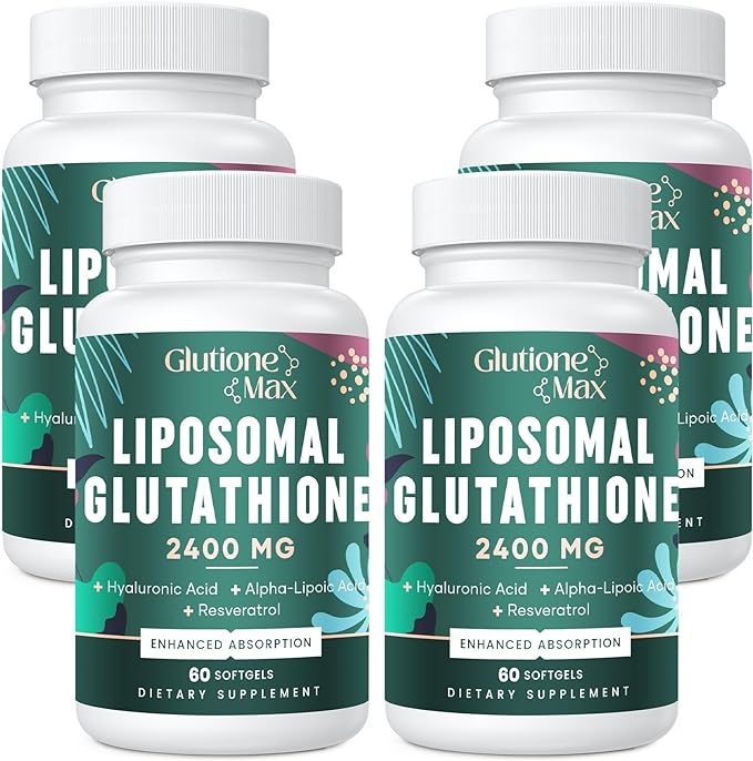 2400MG Liposomal Glutathione | Max Absorption | Glutathione Supplement with Hyaluronic Acid, Resveratrol, L - Glutathione Reduced, Non - GMO Antioxidant for Aging Defense, Energy, 240 Softgels