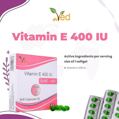 Ved Vitamin-E 400 IU SOFTGEL Capsule (15X2)