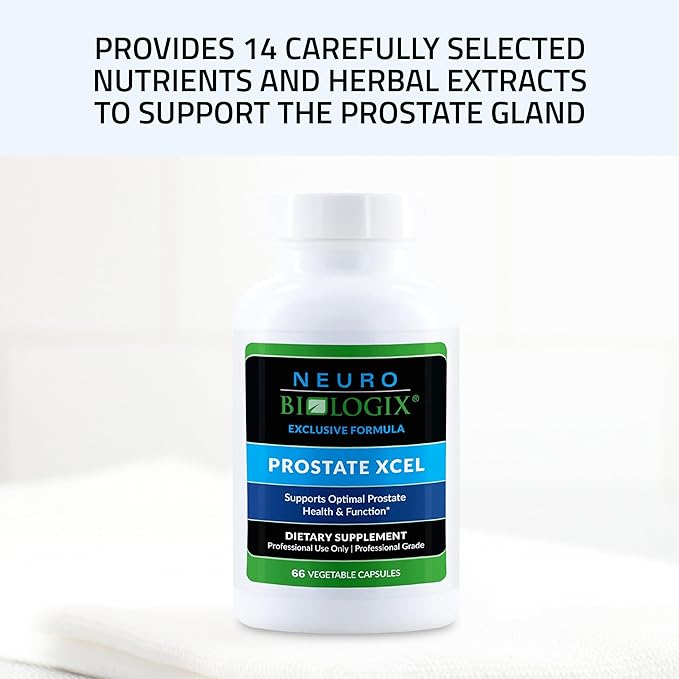 Neuro biologix Prostate Xcel, Prostate Health Supplement with Saw Palmetto for Men, Pumpkin Seed Oil, Zinc, Prostate Supplements for Men, 66 Capsules