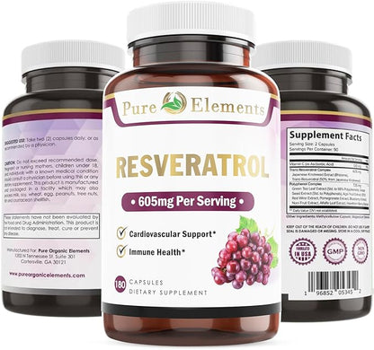 Resveratrol 1450mg Extra Strength Formula to Promote Better Skin and Immunity with Green Tea Extract,Grape Seed Extract,Red Wine Extract and Others 90 Days Supply