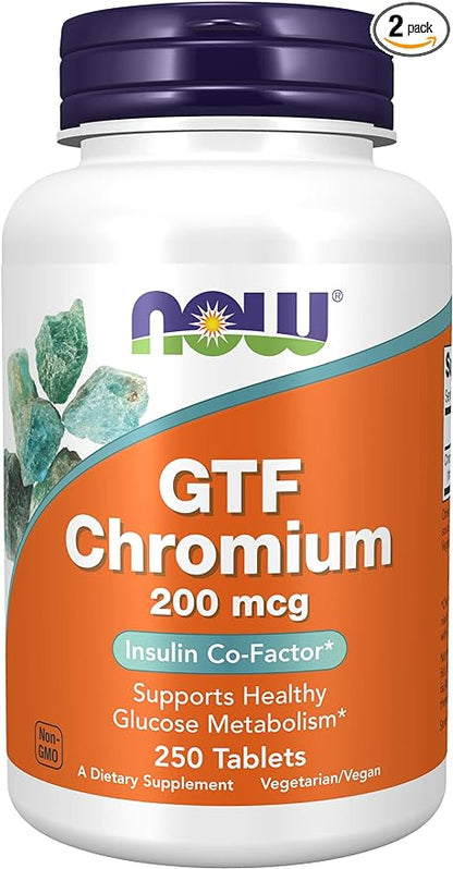 NOW Gtf Chromium 200Mcg 250 Tabs ( Multi-Pack)