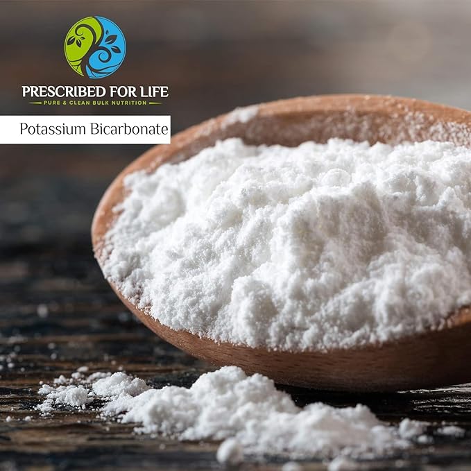 Prescribed for Life Potassium Bicarbonate Powder | Pure USP & Food Grade Potassium Bicarbonate for Plants, Winemaking, & Baking | Crystalline Powder | 39% K (10kg / 22lb)