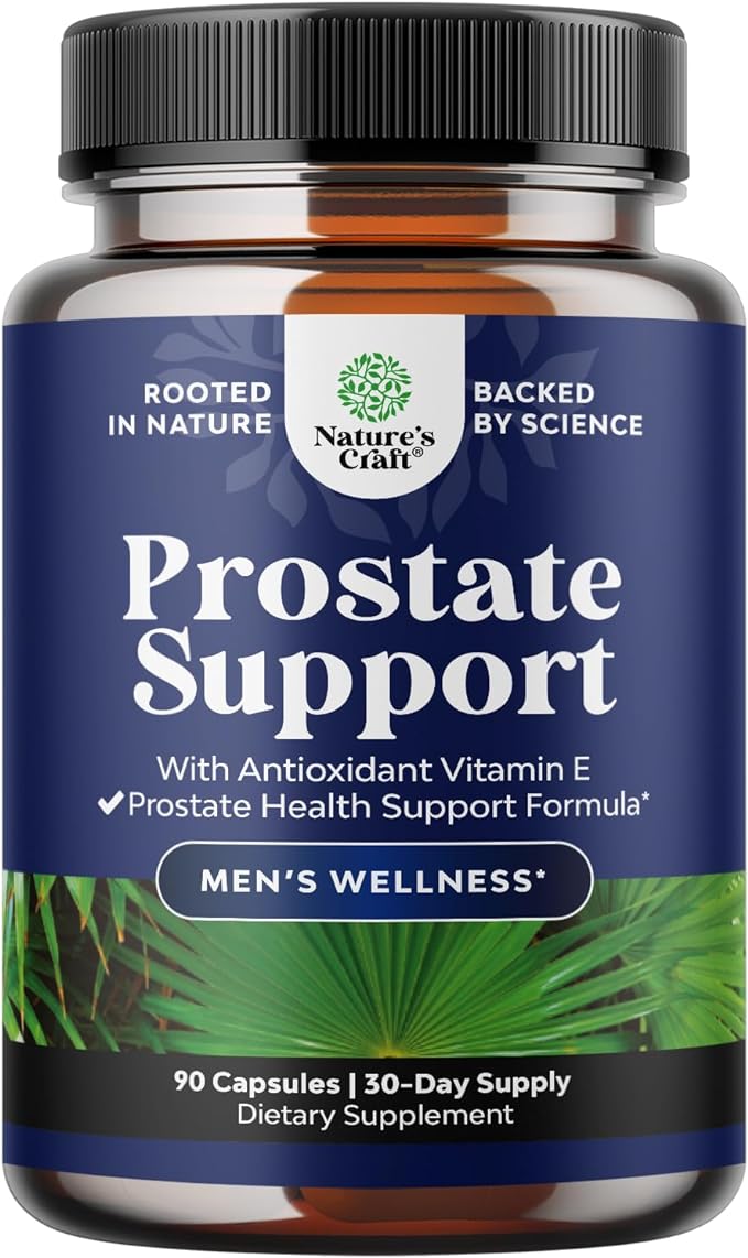 Herbal Prostate Health Supplements for Men - Advanced Prostate Supplements for Men with Beta Sitosterol Selenium Pygeum and Saw Palmetto for Men Prostate Support and Frequent Urination - 90 Capsules