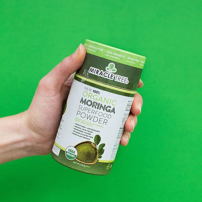 Miracle Tree 100% Organic Moringa Superfood Powder, 8 oz (226.8 g)