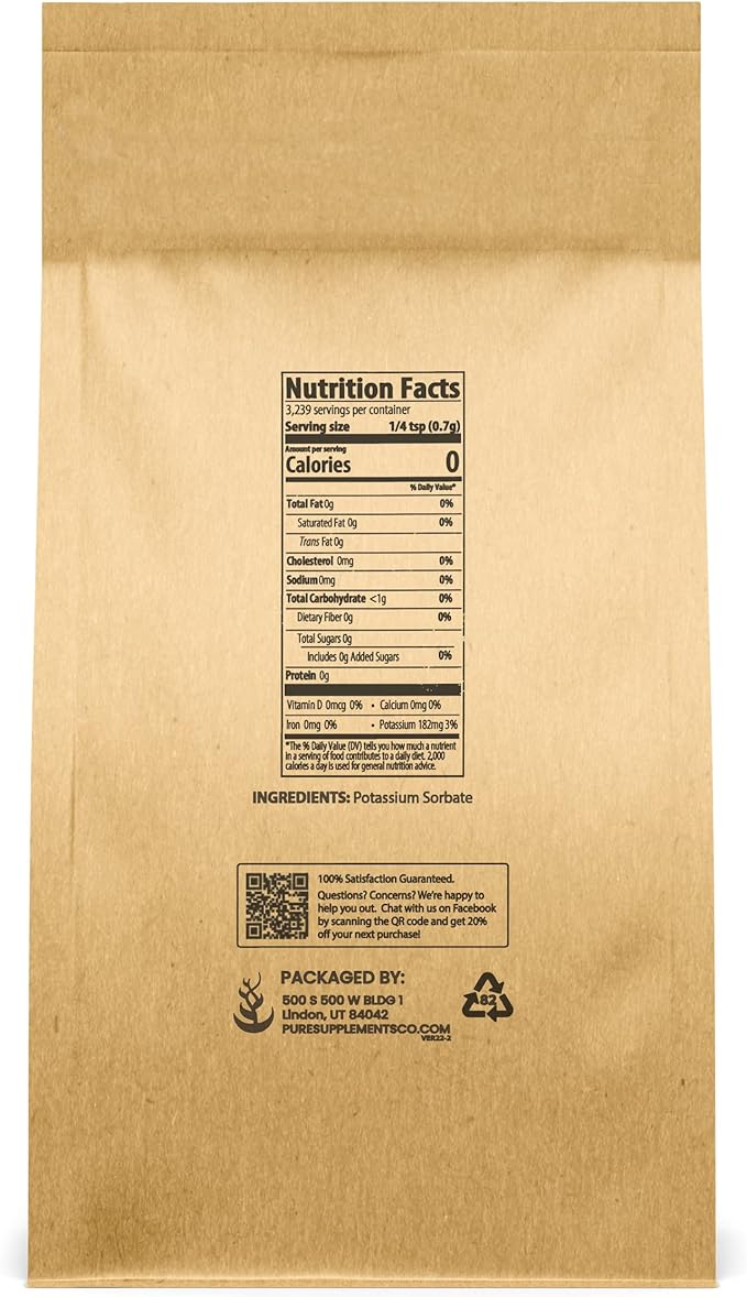 Pure Original Ingredients Potassium Sorbate (5 lb) Homebrewing & Winemaking, Food Grade Additive & Preservative