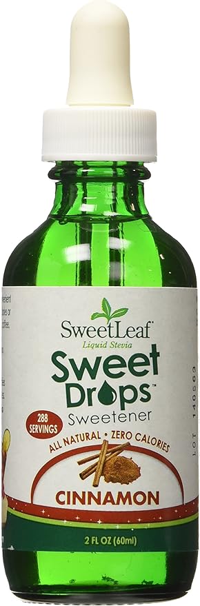 SweetLeaf Sweet Drops Cinnamon Liquid Stevia Sweetener - Cinnamon Stevia Liquid, Zero Calories, Zero Sugar, Non-GMO, Gluten-Free, Keto Friendly, Stevia Cinnamon Extract LIquid - 2 Fl Oz