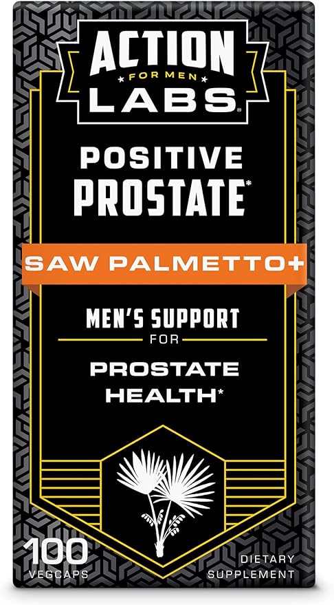 Action Labs Positive Prostate, Saw Palmetto, Men's Support, 100 VegCaps