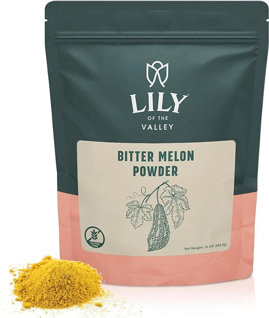 Lily of the Valley Bitter Melon Powder (Karela Powder) - Ideal for Smoothies & Shakes - Momordica Charantia - Healthy Lifestyle - Vegan & Gluten-Free - Packed in Resealable Pouch (16oz, 453g)