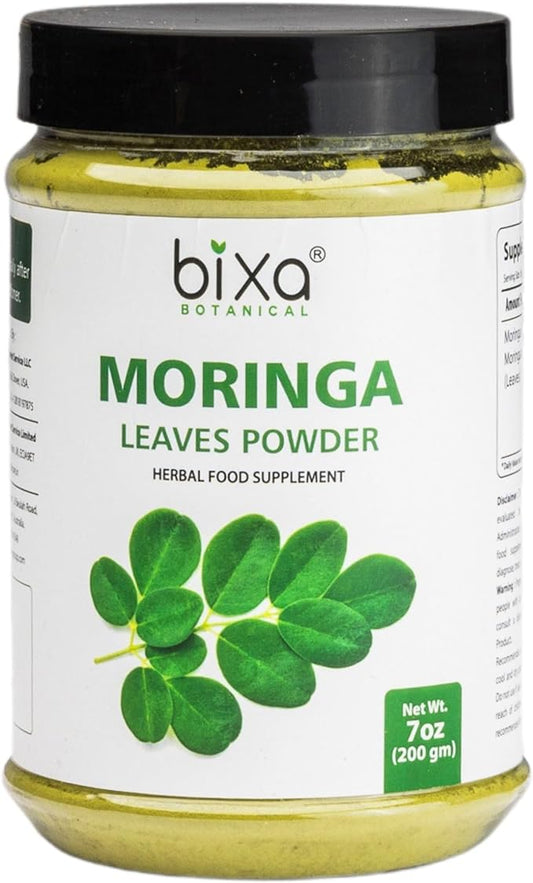 bixa BOTANICAL Moringa Leaf Powder (Moringa Oleifera) | Multi-Vitamin Green Super Food Supplement ǀ Pure Natural Nutrition Supplement- 7 Oz (200g)