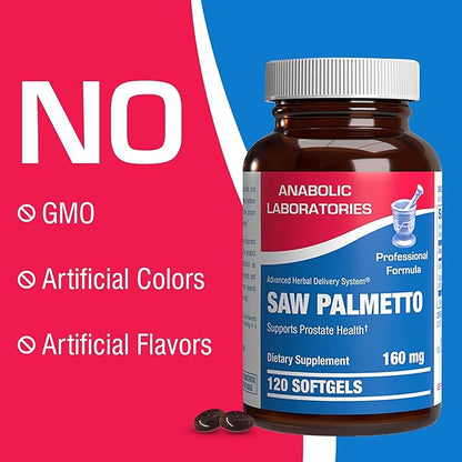 Anabolic Laboratories Saw Palmetto for Men - 160 mg of Saw Palmetto Berry Extract for Hair Loss and Urinary and Prostate Health