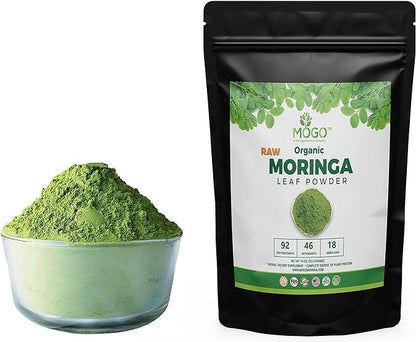 MOGO Organic Moringa Leaf Powder 1 LB | Antioxidants - Immunity Support |Joyfully Grown| Perfect for Tea,Smoothie, Baking, Salad and Juice