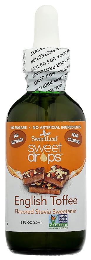 Sweetleaf Sweet Drops, English Toffee Liquid Stevia, 2 oz Pack of 3